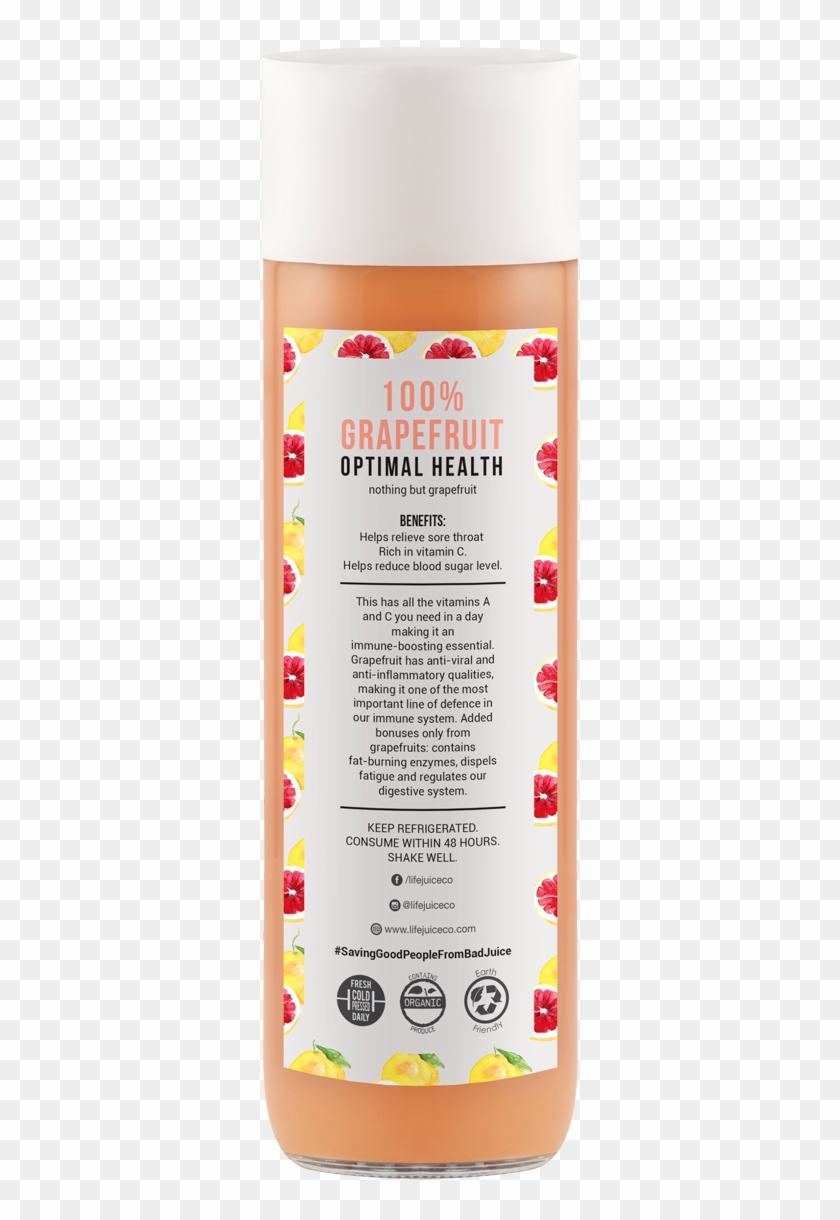 100% Grapefruit - Bottle Clipart #1120029