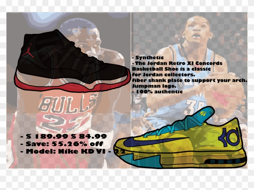 Kds Vs Jordans - Sneakers Clipart #1120046