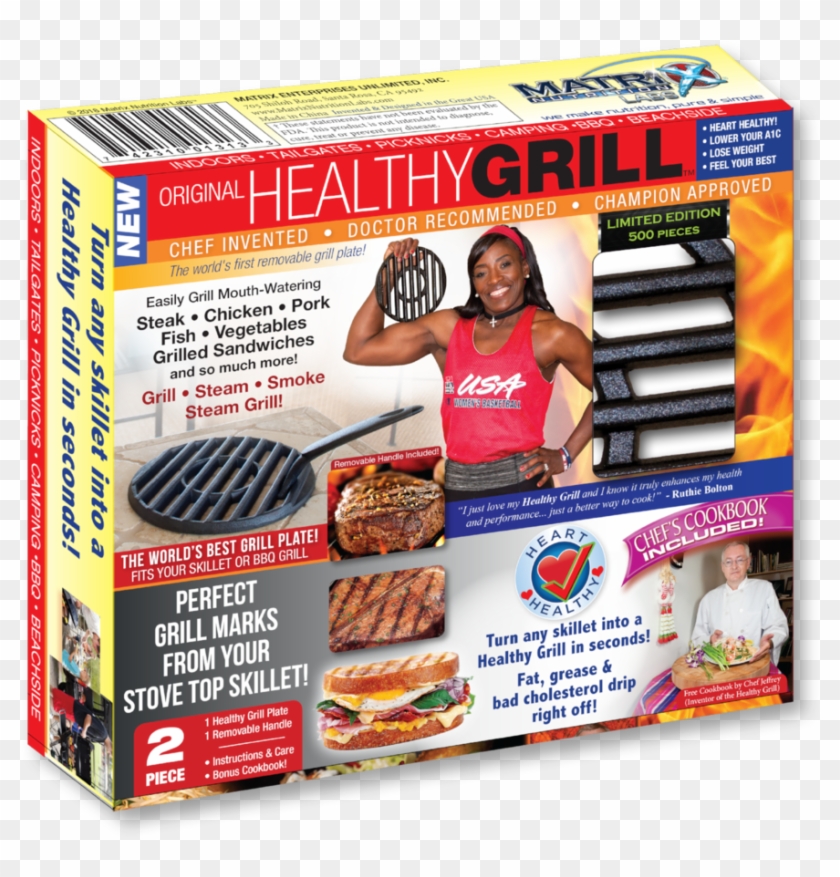 Original Cast Iron Healthy Grill - Bánh Clipart #1120319