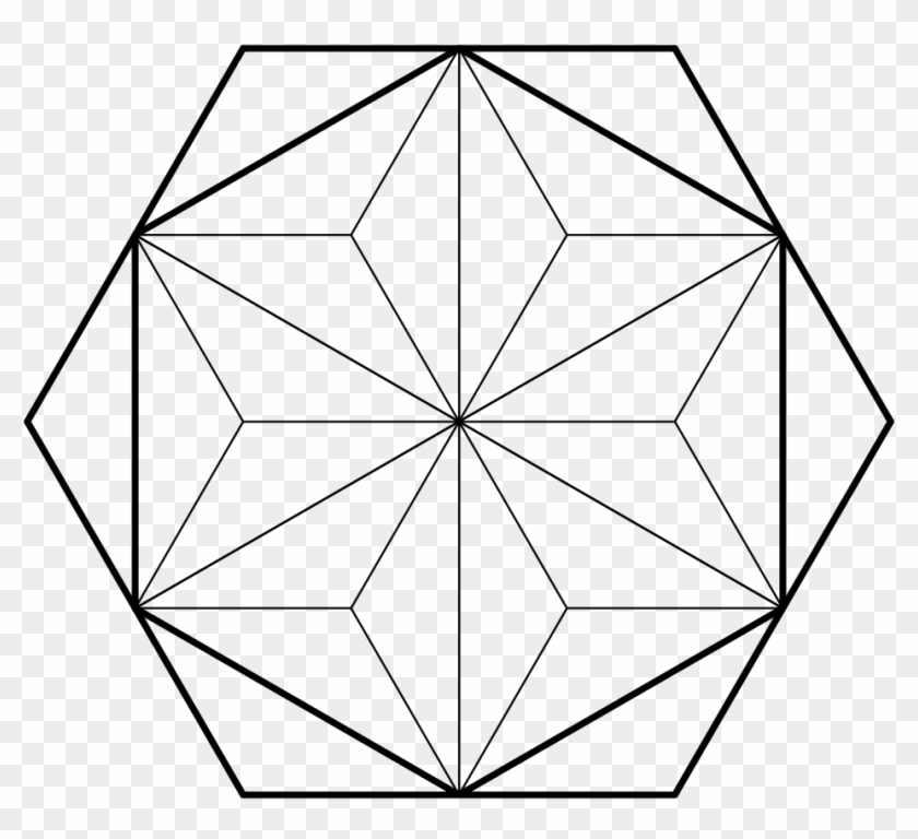 Hexagon Clipart Triangle Inside - Triangle - Png Download