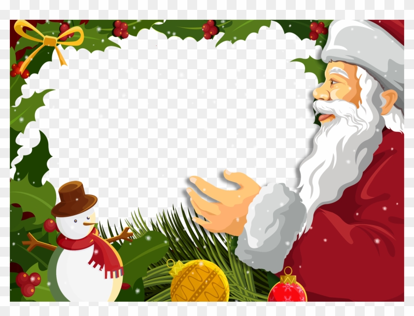 Free Png Best Stock Photos Christmas Photo Frame With - Christmas Santa Frame Png Clipart