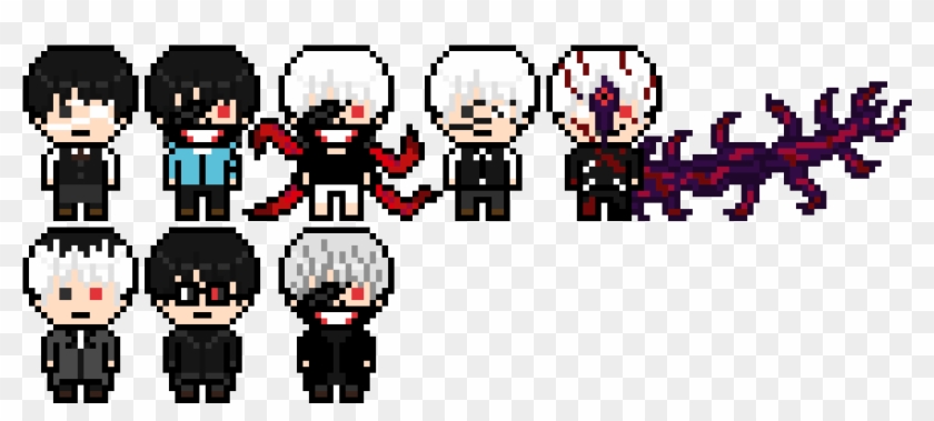 Kaneki Ken Danganronpa Pixel Arts - Tokyo Ghoul Pixel Art Kaneki Clipart #1121008