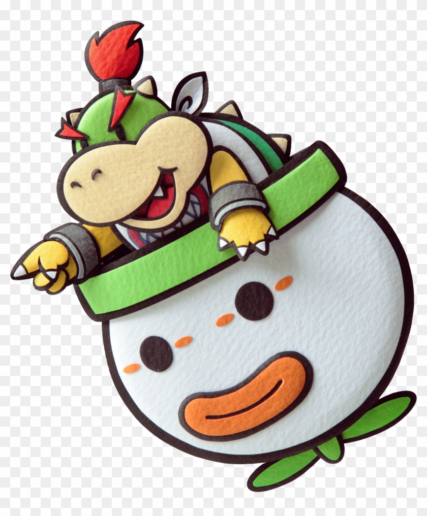Super Mario Clipart One Star - Draw Paper Bowser Jr - Png Download