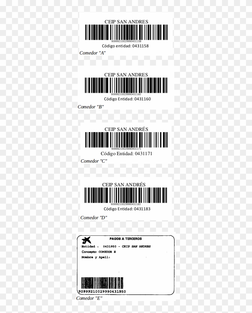 Codigos Barra Comedor Juntos - Parallel Clipart