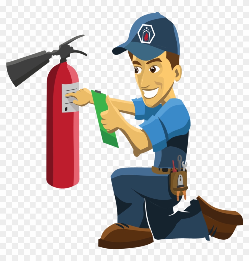 28 Collection Of Fire Inspection Clipart High Quality - Fire Extinguisher Cartoon Png Transparent Png