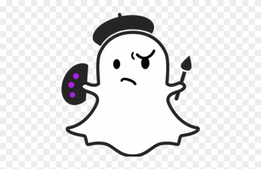 Snapchat Clipart Smiling Ghost - Snapchat Black Transparent Logo - Png Download #1122143
