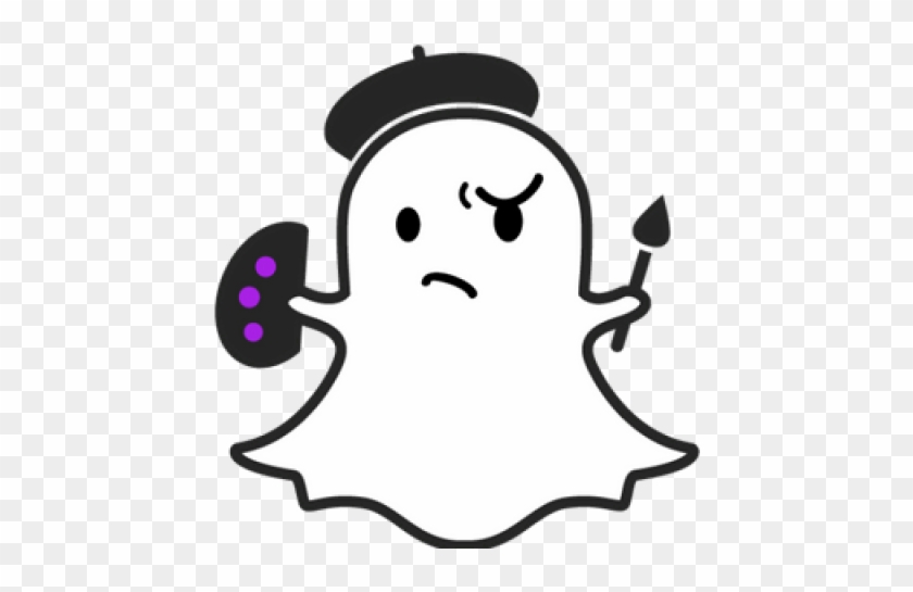 Snapchat Clipart Smiling Ghost - Snapchat Black Transparent Logo - Png Download