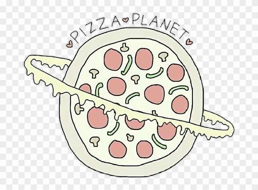 Tumblr Planet Pizza Inscription - Pizza Planet Drawing Clipart