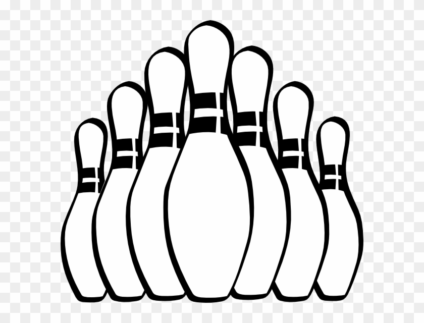 Vector Transparent At Getdrawings Com Free For Personal - Bowling Pins Clipart Black And White - Png Download