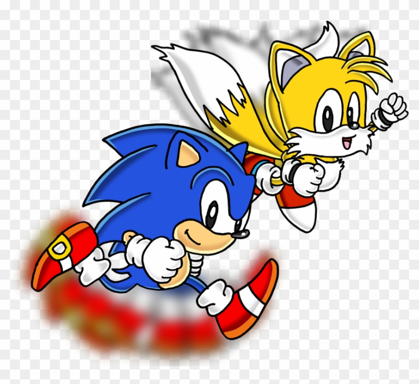 Sonic And Tails Running Clipart