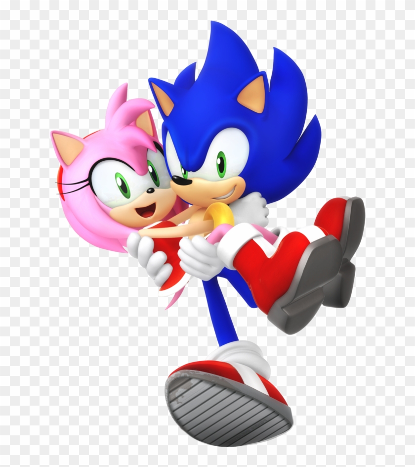 Sonic And Amy, Metal Sonic, And Modern Amy In Her Classic - Modern Sonic And Amy Clipart