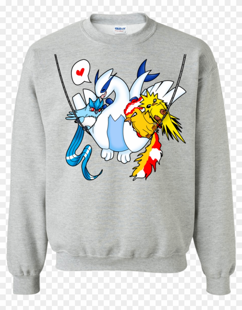 Lugia Uno Dos Tres Crewneck Sweater - Sweater Clipart #1123387