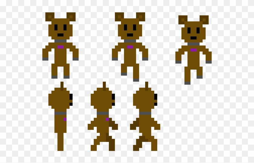 Fnaf 8 Bit Freddy Animatie - Cartoon Clipart #1123816