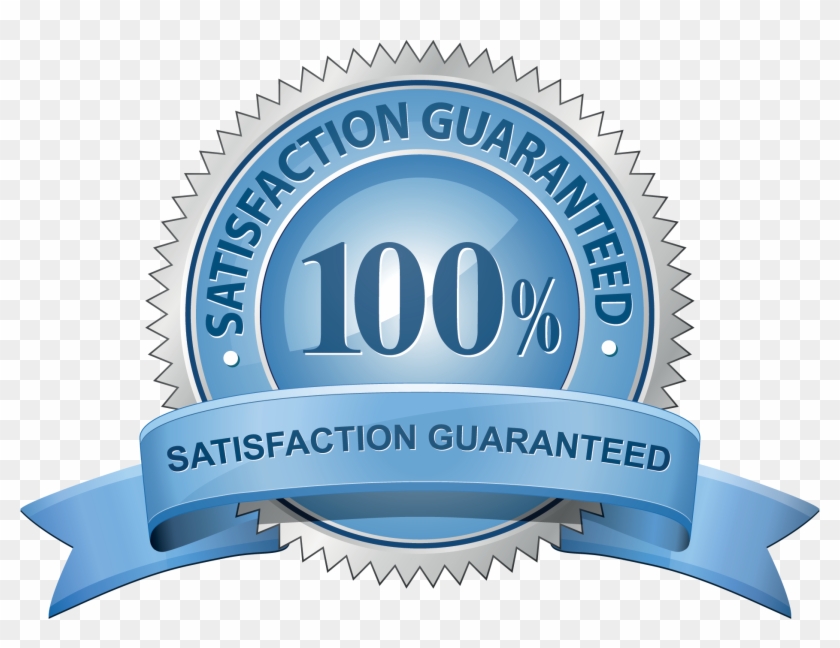 Satisfaction-guaranteed - 100% Satisfaction Guarantee Blue Clipart #1124053
