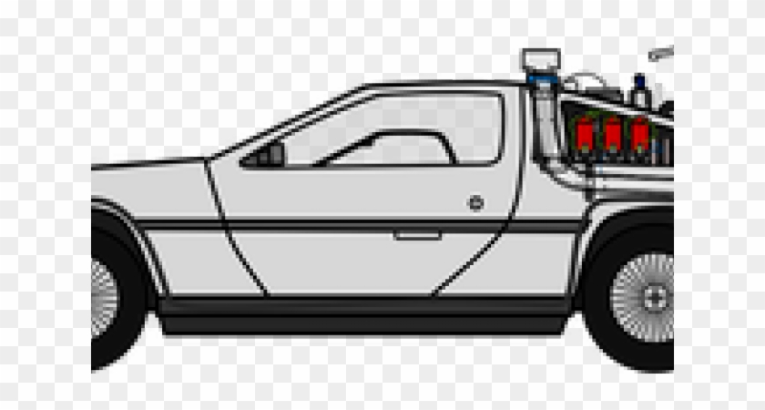 Delorean Clipart - Delorean Time Machine Cartoon - Png Download