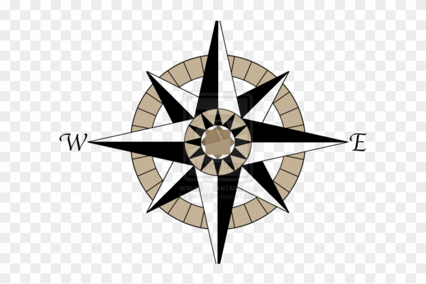 Nautical Star Tattoos Png Transparent Images - Compass Rose No Background Clipart