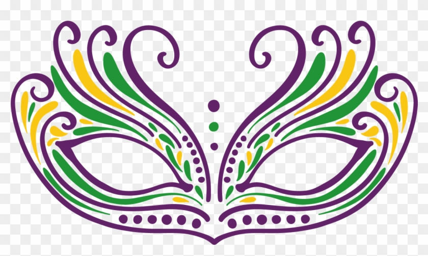 Mardi Gras Mask Silhouette Clipart #1124569