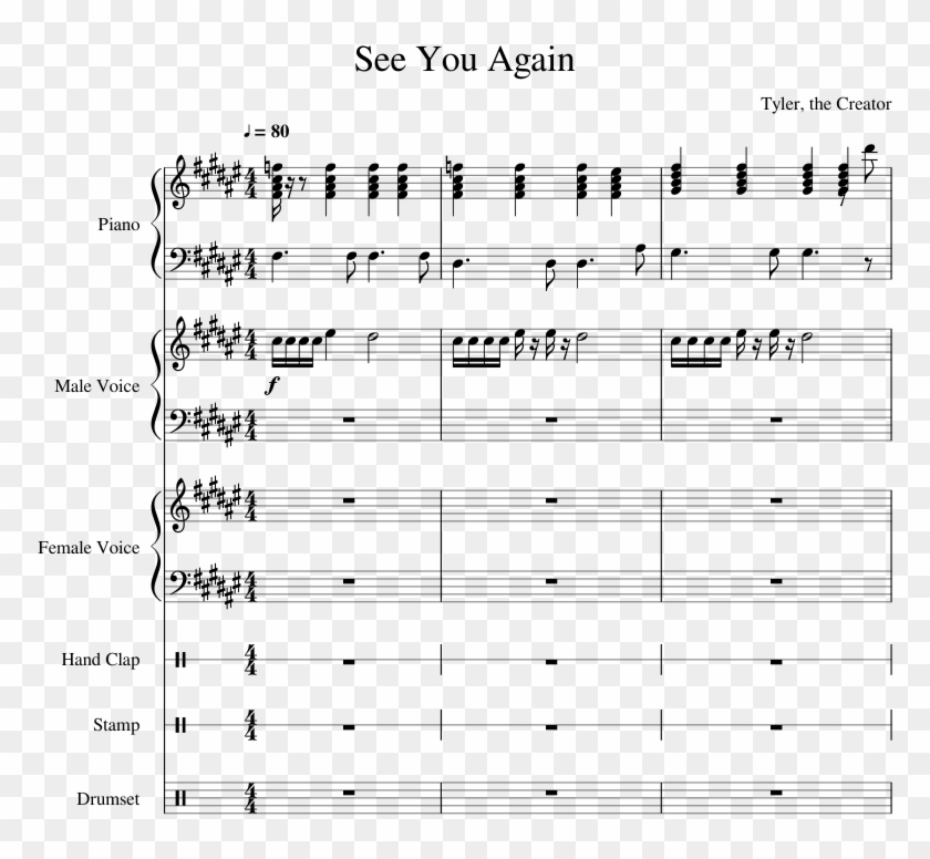 See You Again - Masked Dedede Sheet Music Clipart #1124848