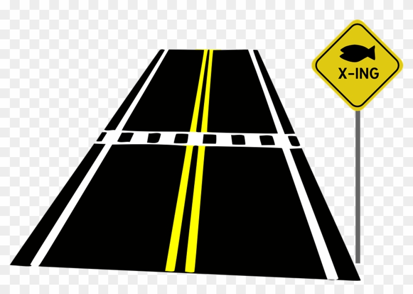 Road Crossing Crosswalk - Roadclip Art - Png Download