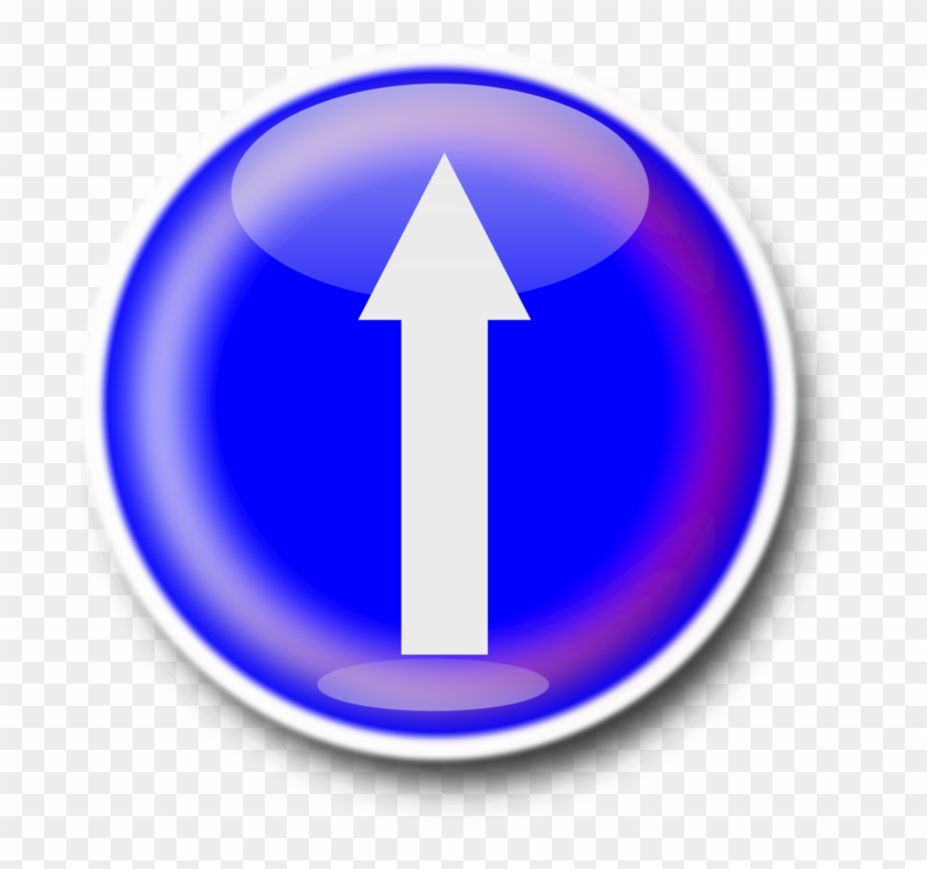 Traffic Sign One-way Traffic Road Computer Icons - Straight Ahead Sign Clipart #1125099