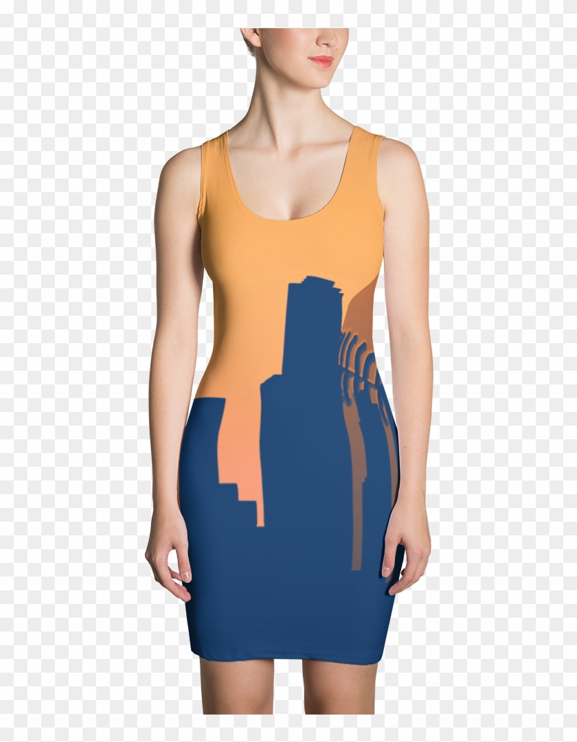 Houston Baseball Sunrise Skyline Sublimation Dress - Dress Clipart #1125793