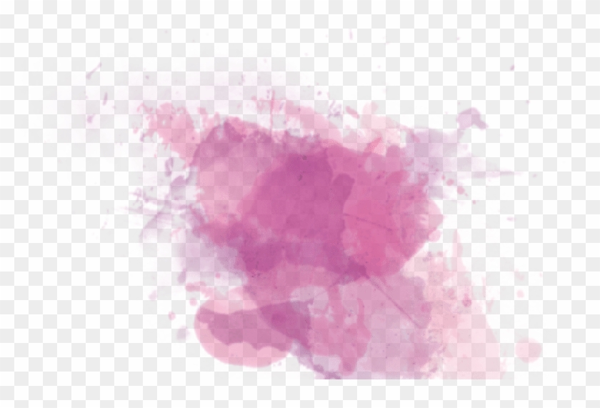 Ftestickers Paint Watercolor Splatter Pink - Watercolor Splash Png Purple Clipart #1125936