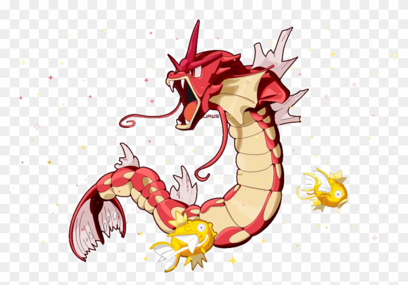 Gyarados Png - Magikarp Gyarados Shiny Clipart