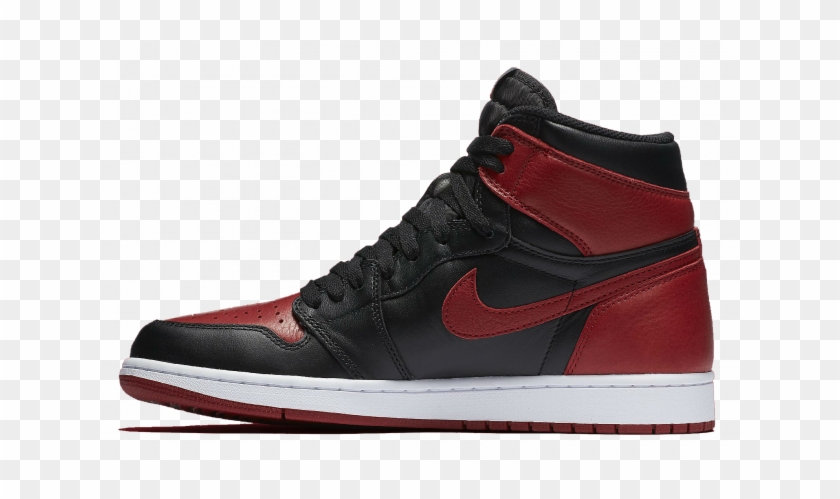 Nike Air High Retro - Air Jordan 1 Mid Black And Red Clipart #1126070