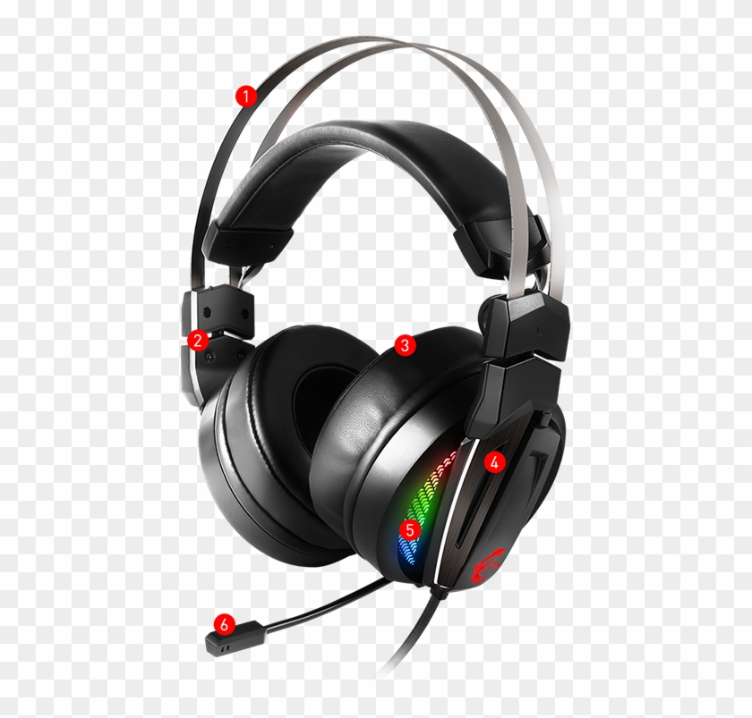 Gh70 Gaming Headset Features Overview - Msi Immerse Gh70 Clipart #1129886