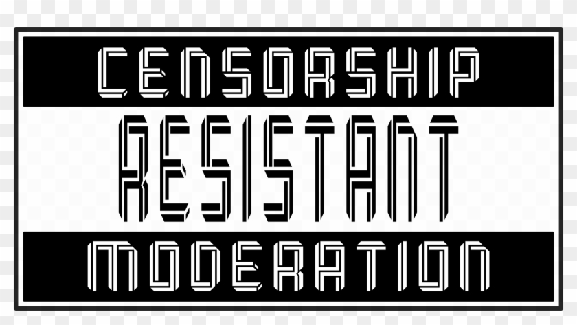 Censorship Resistant Moderation - Monochrome Clipart