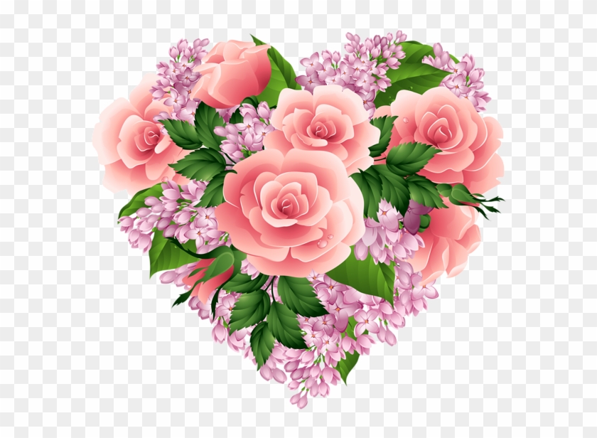 Vintage Diy, Vintage Roses, Flower Clipart, Printable - Floral Heart Png Transparent Png