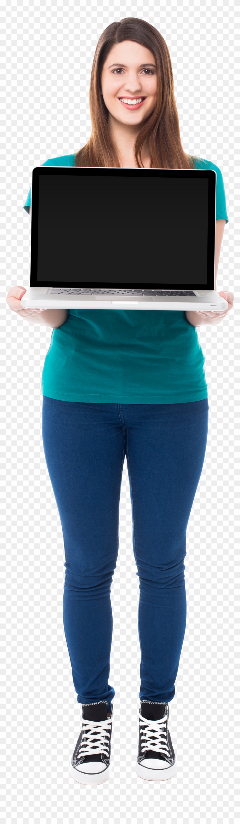 Girl With Laptop - Girl Clipart