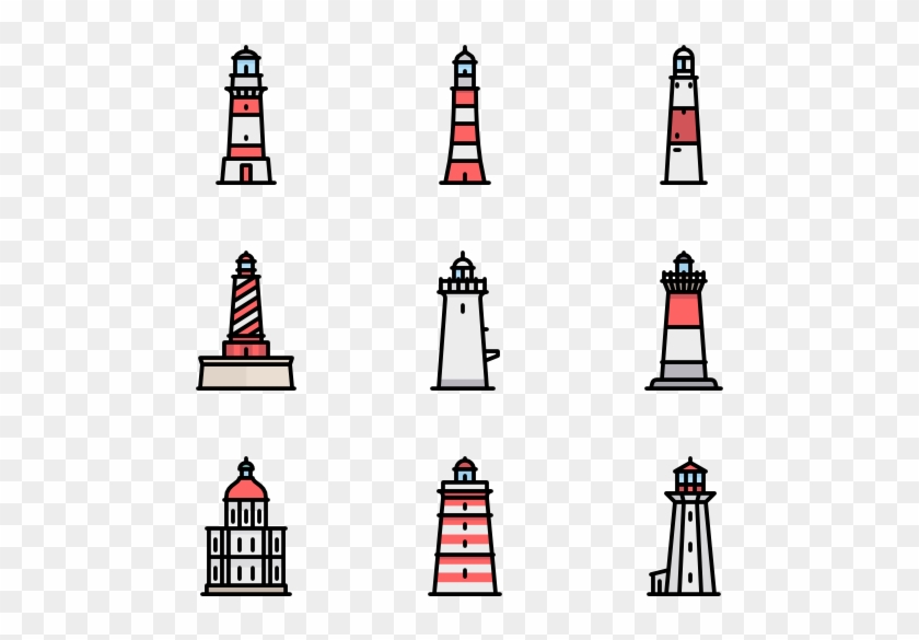 Lighthouse Icons Free Vector - Lighthouse Vector Icon Clipart #1132400