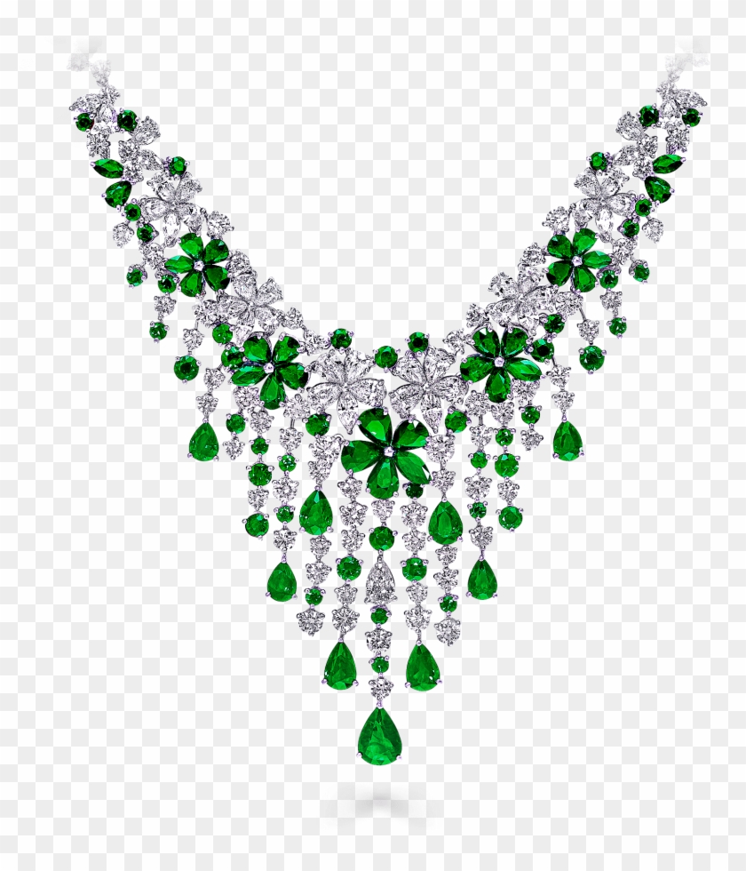 A Graff Emerald And Diamond Carissa Necklace - Graff Emerald Diamonds Png Clipart #1132565