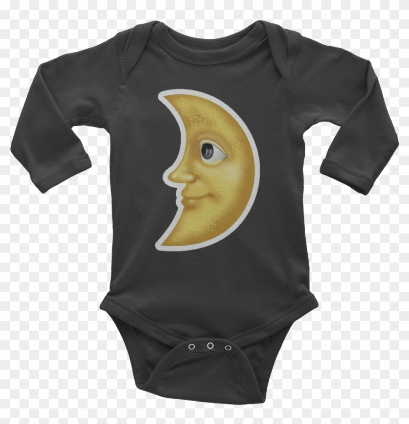 Emoji Baby Long Sleeve One Piece - Bearded Dad Onesie Clipart