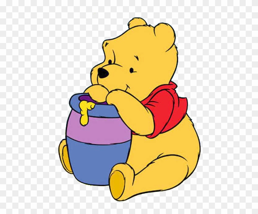 Stuck Clip Winnie The Pooh And Honey Tree - Winnie The Pooh Holding Honey - Png Download #1133831