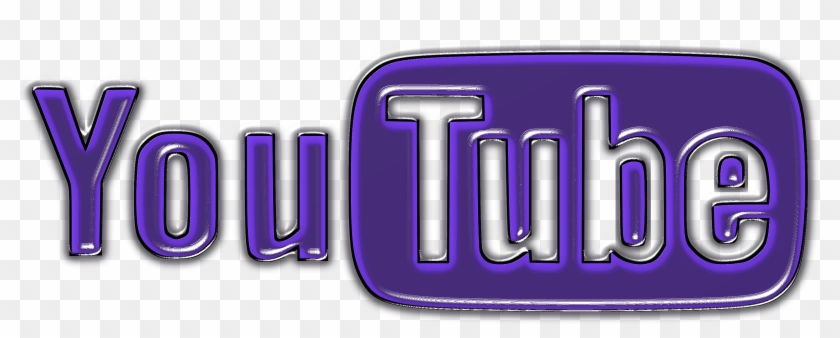 Violet And White Logo Of Youtube - Youtube Clipart