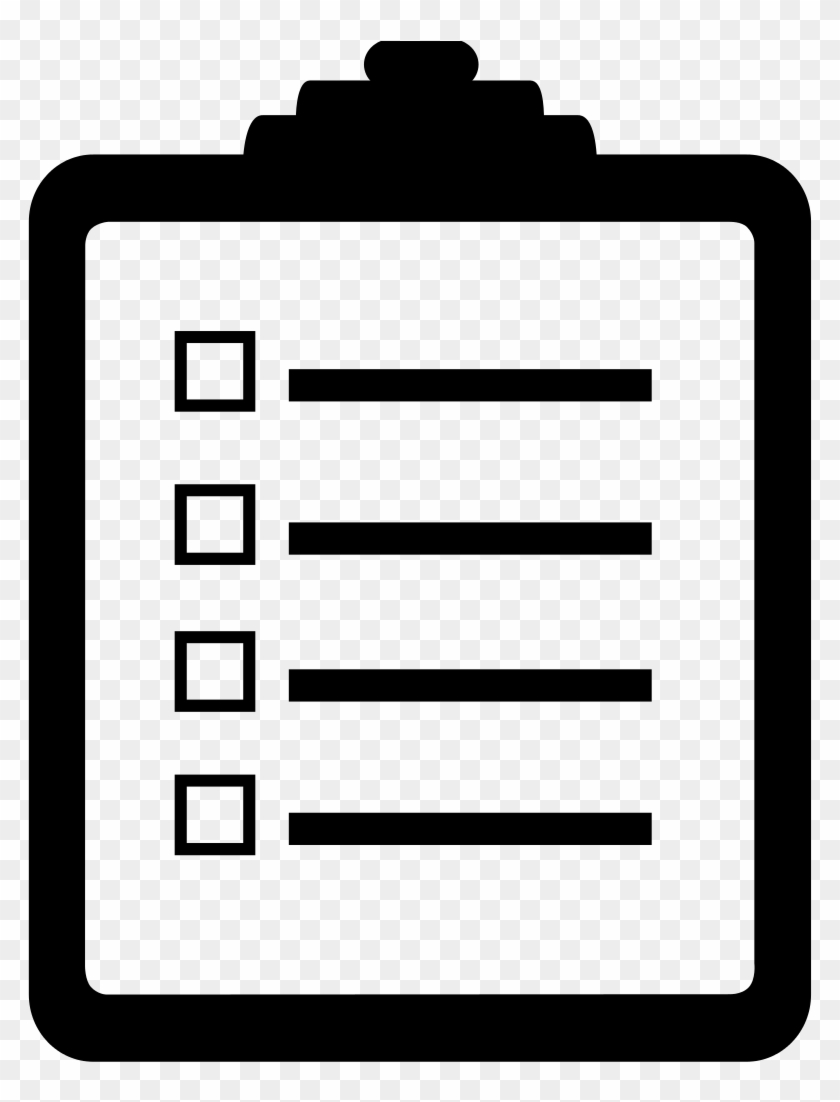 Checklist Noun Project - Checklist Icon White Png Clipart #1134122