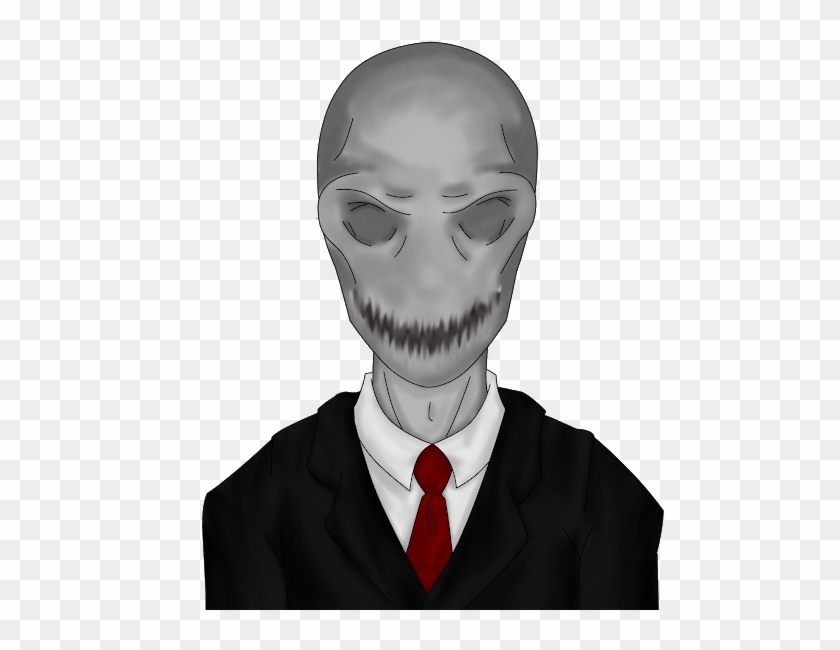 Slender Man From Creepypasta - Skull Clipart