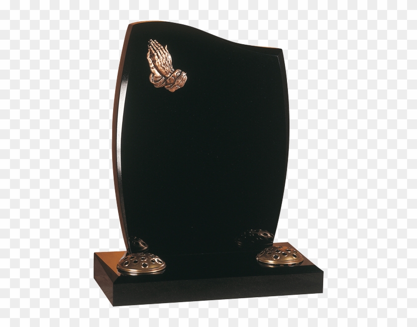 Bronze Praying Hands Headstone - Headstone Clipart