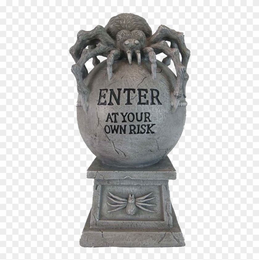 Png Freeuse Library Boo Gleech Spider Warning Statue - Target Tombstone Halloween Clipart