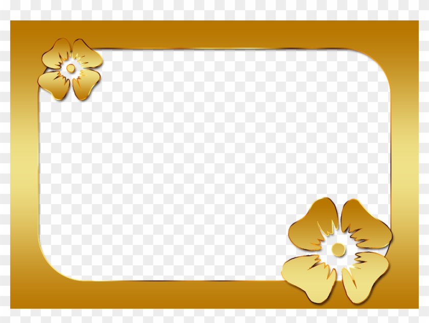 Gold Flower Frame Png Photo - Gold Kiss Png Com Flower Frame Clipart #1134842