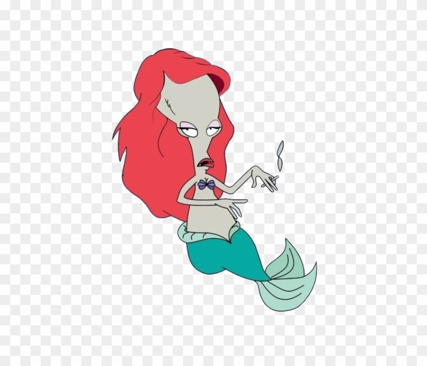 Lol Girl Cute Tumblr Cartoon Mermaid F4f Transparent - Roger American Dad Png Clipart