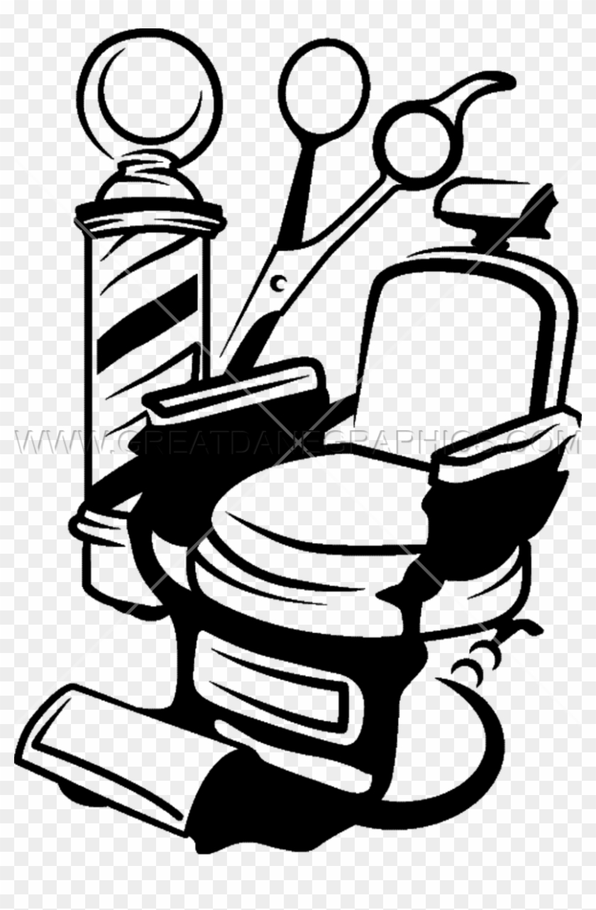 Picture Black And White Download Clippers Vector Barber - Barber Chair Clip Art - Png Download #1136312