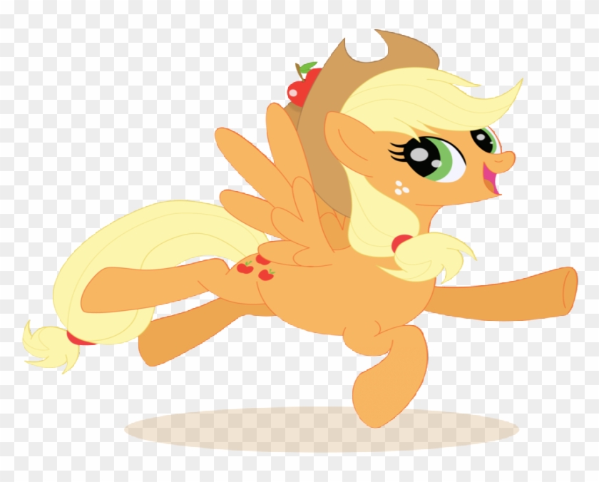 Cheerful Colorful Female Pegasus In Mexican Hat With - Mlp Applejack Pegasus Clipart #1136587