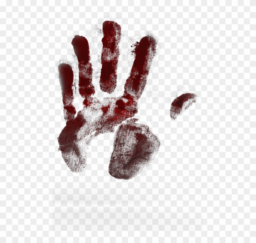 Hand, Handprint, Color, Finger, Red, Art, Reprint - Huella De Sangre Png Clipart #1137036