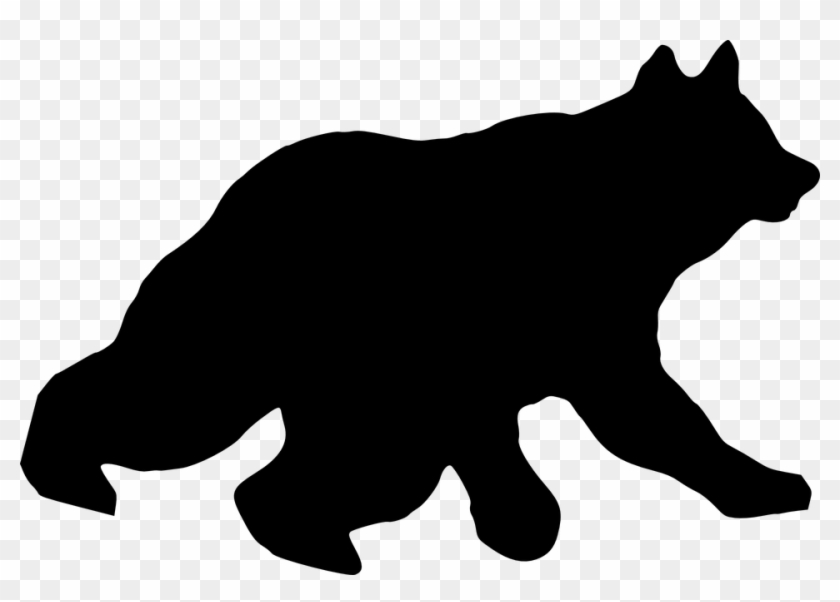 Grizzly Bear Clipart Polar Bear - Silueta De Oso De Anteojos - Png Download