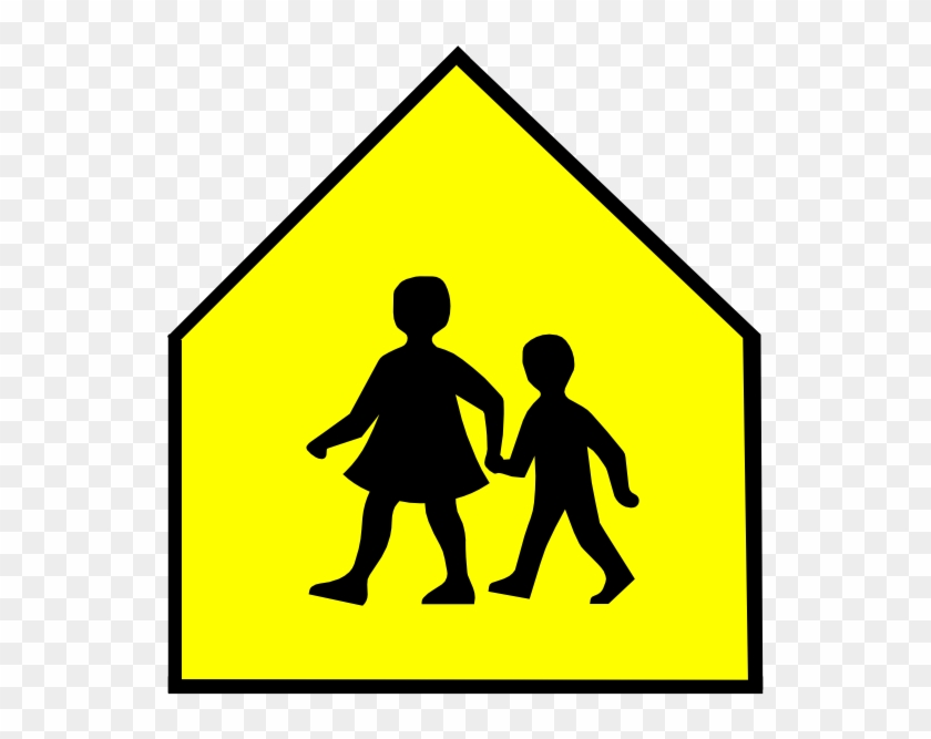 Download School Crossing Sign Vector Clipart School - School Crossing Sign Clip Art - Png Download