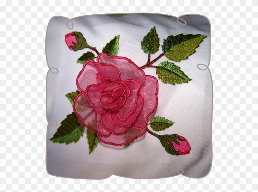 Embroidery Machine Rose Design Clipart