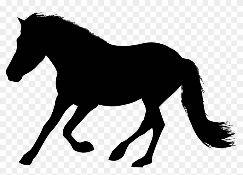 Vector Royalty Free Running Silhouette Clip Art At - Running Horse Clipart - Png Download